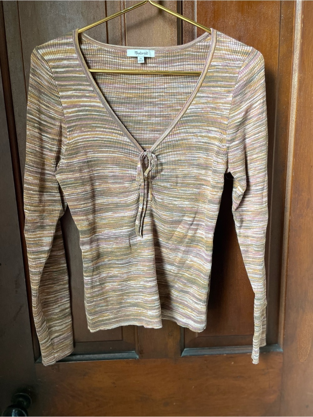 Madewell women's extra large long sleeve brown sweater